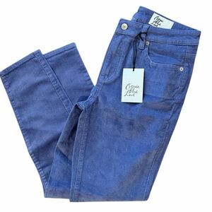 Cosmic Blue Love Arielle Skinny Corduroy Pants SZ 28 NWT